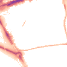 Night-time road noise heatmap for E16 1LT