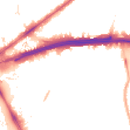 Night-time road noise heatmap for E16 1NU