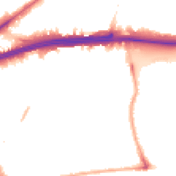 Night-time road noise heatmap for E16 1PD