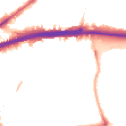 Night-time road noise heatmap for E16 1PF