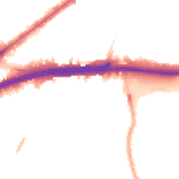 Night-time road noise heatmap for E16 1QQ
