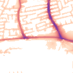 Daytime road noise heatmap for E16 3BZ