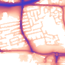 Daytime road noise heatmap for E16 3DY