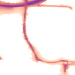 Night-time road noise heatmap for E16 3DY
