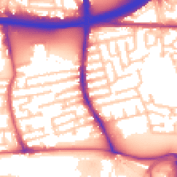 Daytime road noise heatmap for E16 3EB