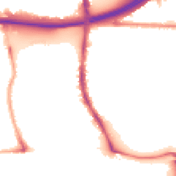 Night-time road noise heatmap for E16 3EB