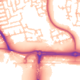 Daytime road noise heatmap for E16 3HY