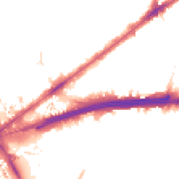 Night-time road noise heatmap for E16 4DB