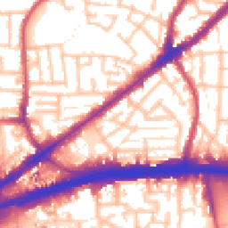 Daytime road noise heatmap for E16 4DW
