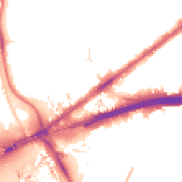 Night-time road noise heatmap for E16 4HQ