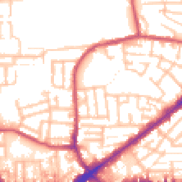 Daytime road noise heatmap for E16 4JT