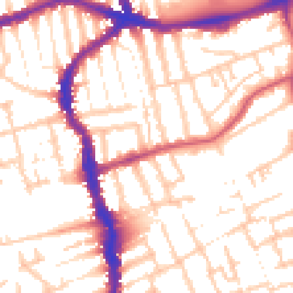 Daytime road noise heatmap for E17 3AH