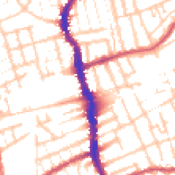 Daytime road noise heatmap for E17 3AP