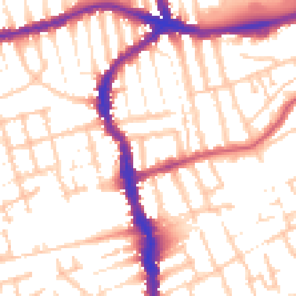 Daytime road noise heatmap for E17 3BA