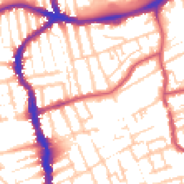 Daytime road noise heatmap for E17 3BD