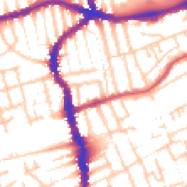 Daytime road noise heatmap for E17 3BE