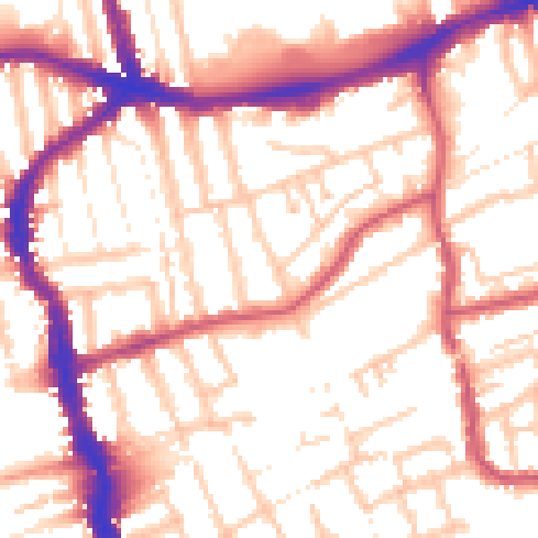 Daytime road noise heatmap for E17 3BN