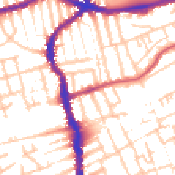 Daytime road noise heatmap for E17 3BS