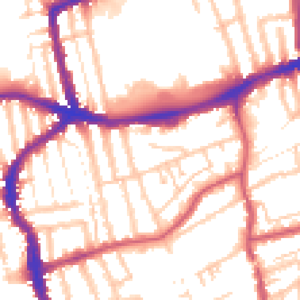 Daytime road noise heatmap for E17 3BY