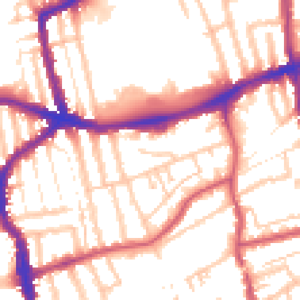 Daytime road noise heatmap for E17 3BZ