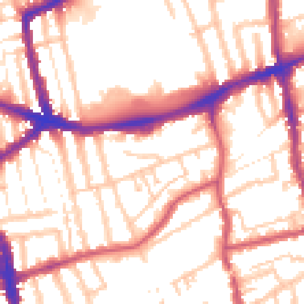 Daytime road noise heatmap for E17 3DA