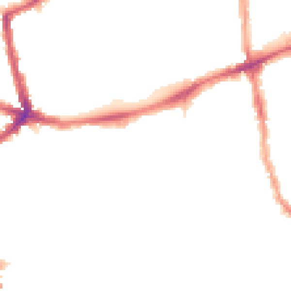 Night-time road noise heatmap for E17 3DD