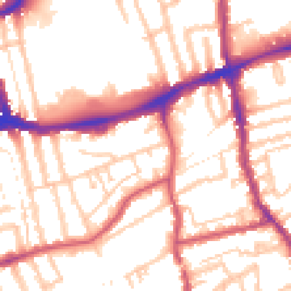Daytime road noise heatmap for E17 3DF