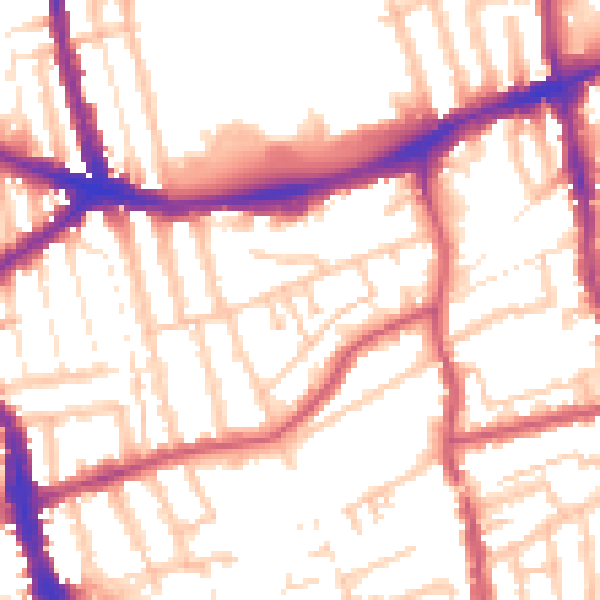Daytime road noise heatmap for E17 3DN