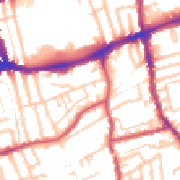 Daytime road noise heatmap for E17 3DT