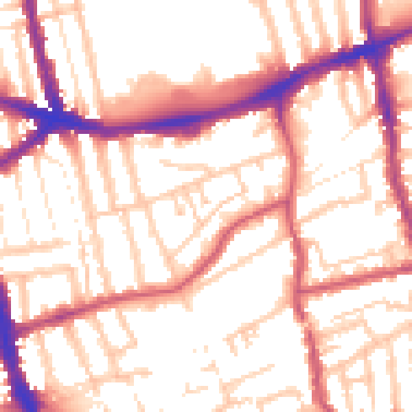 Daytime road noise heatmap for E17 3DW