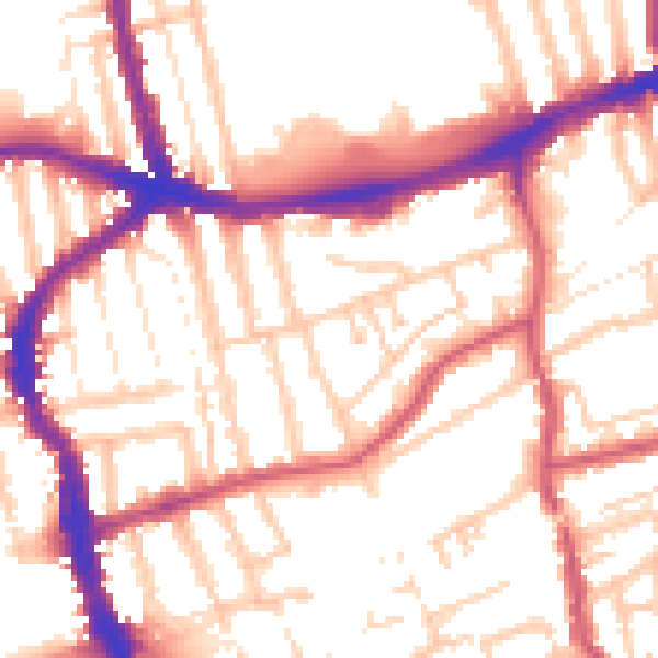 Daytime road noise heatmap for E17 3DX