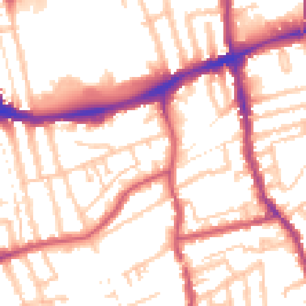 Daytime road noise heatmap for E17 3DY