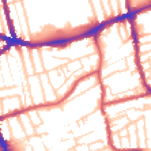 Daytime road noise heatmap for E17 3EG