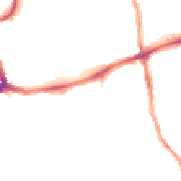 Night-time road noise heatmap for E17 3GH