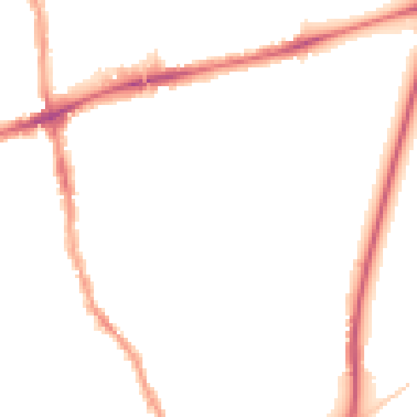 Night-time road noise heatmap for E17 3GJ