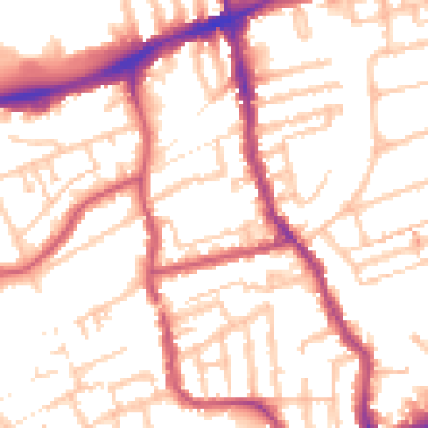 Daytime road noise heatmap for E17 3GY
