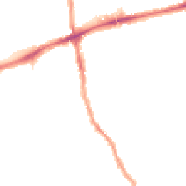 Night-time road noise heatmap for E17 3LP