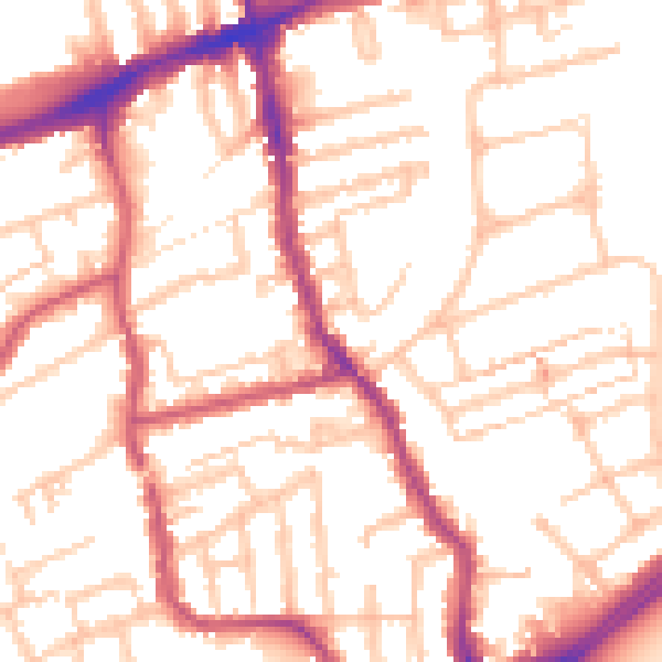 Daytime road noise heatmap for E17 3LX