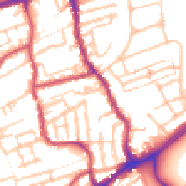 Daytime road noise heatmap for E17 3NB
