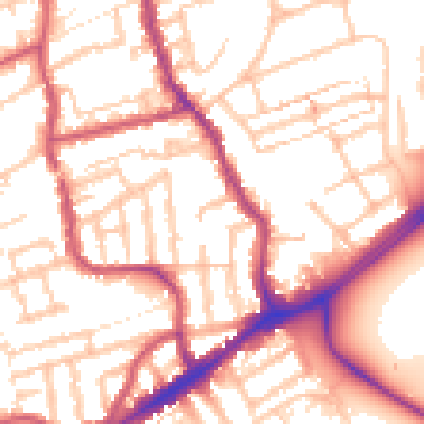 Daytime road noise heatmap for E17 3NF