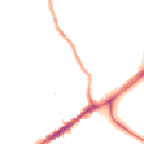 Night-time road noise heatmap for E17 3NF