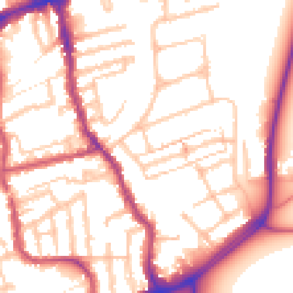 Daytime road noise heatmap for E17 3QP