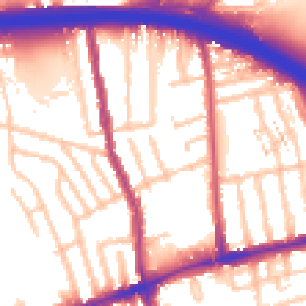 Daytime road noise heatmap for E17 4BE