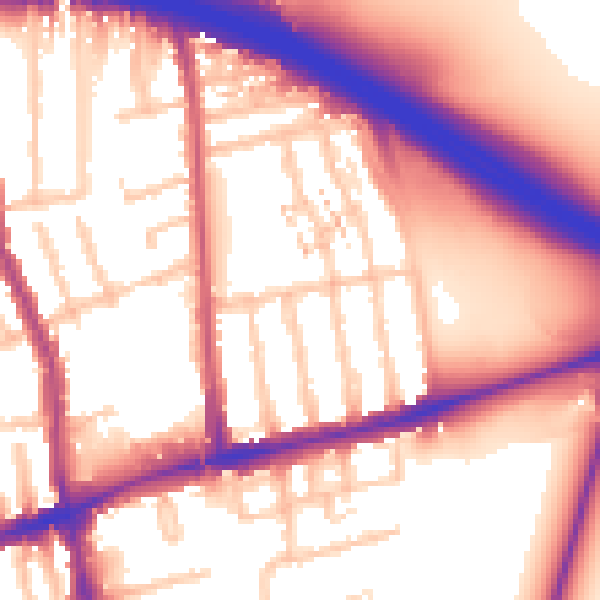 Daytime road noise heatmap for E17 4DQ
