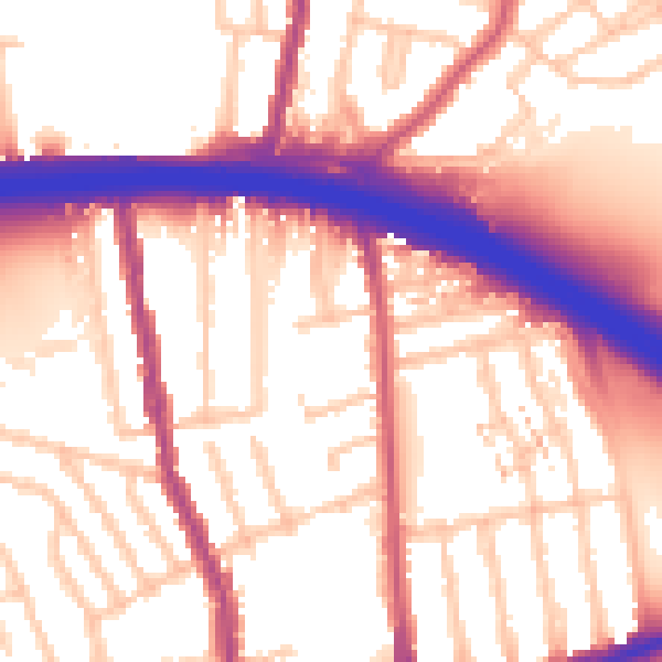 Daytime road noise heatmap for E17 4ED