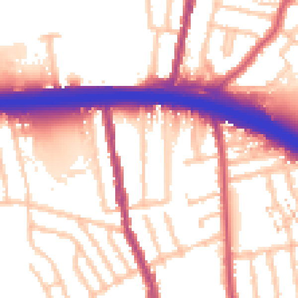 Daytime road noise heatmap for E17 4ER