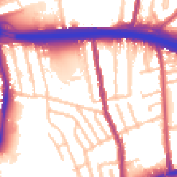 Daytime road noise heatmap for E17 4HE