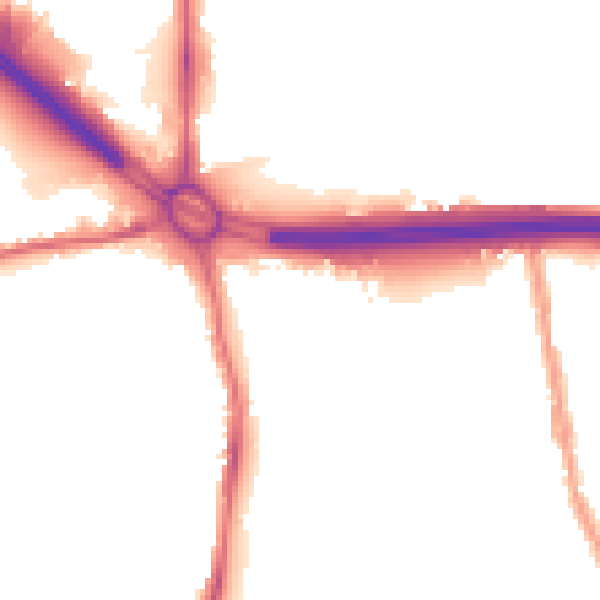 Night-time road noise heatmap for E17 4LN