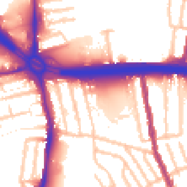 Daytime road noise heatmap for E17 4LZ