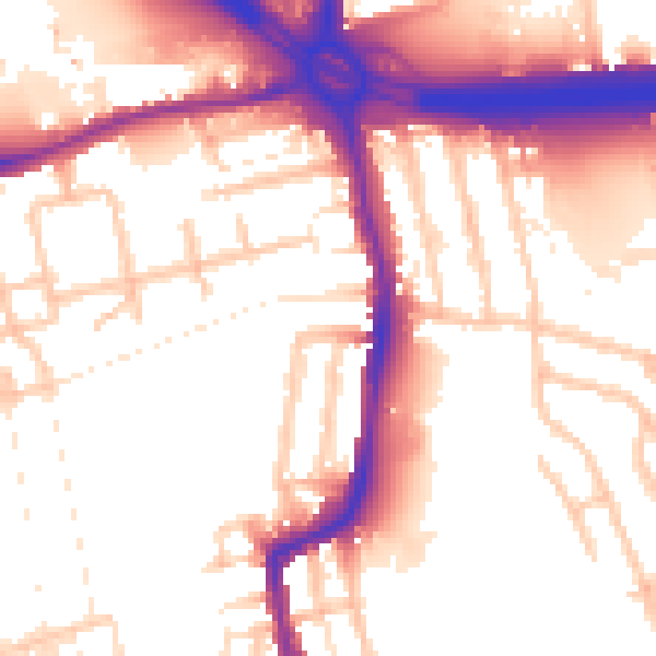 Daytime road noise heatmap for E17 4NP